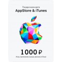 Подарочная карта Apple iTunes 1000 рублей